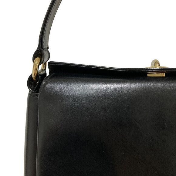 Good Gucci Turnlock Leather Old Gucci One Shoulder Bag Handbag Vintage Black - Picture 2 of 16